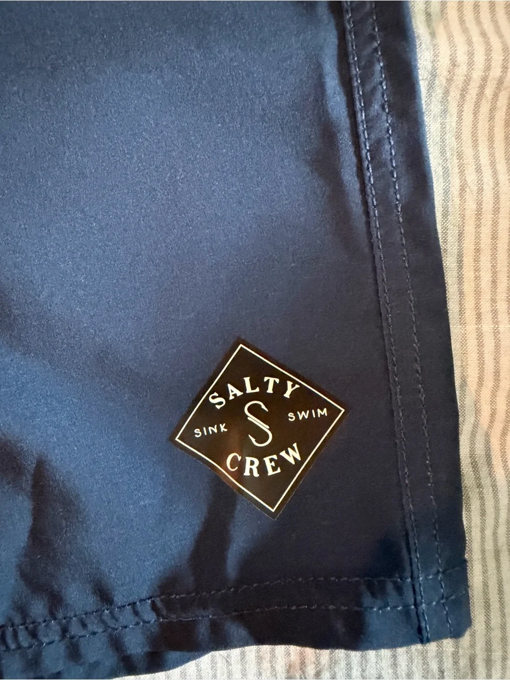 Salty Crew Navy Board Shorts with Coral Floral Panel